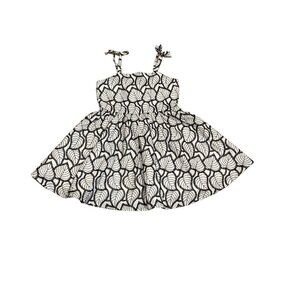 Janie and Jack Eyelet Leaf Dress - Jet Ivory - Size 5 - Like New!